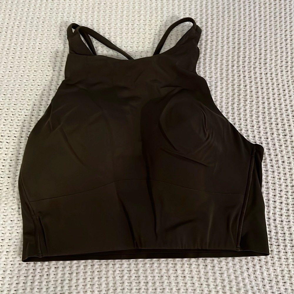 Lululemon like a cloud bra - high neck - olive green